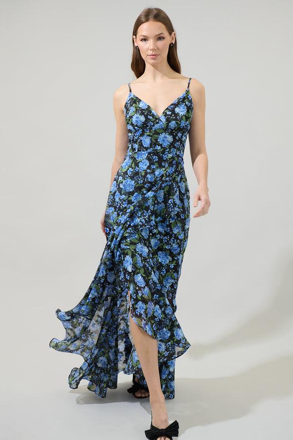 sugarlips Lyssa Floral Doris Ruffle Maxi Dress
