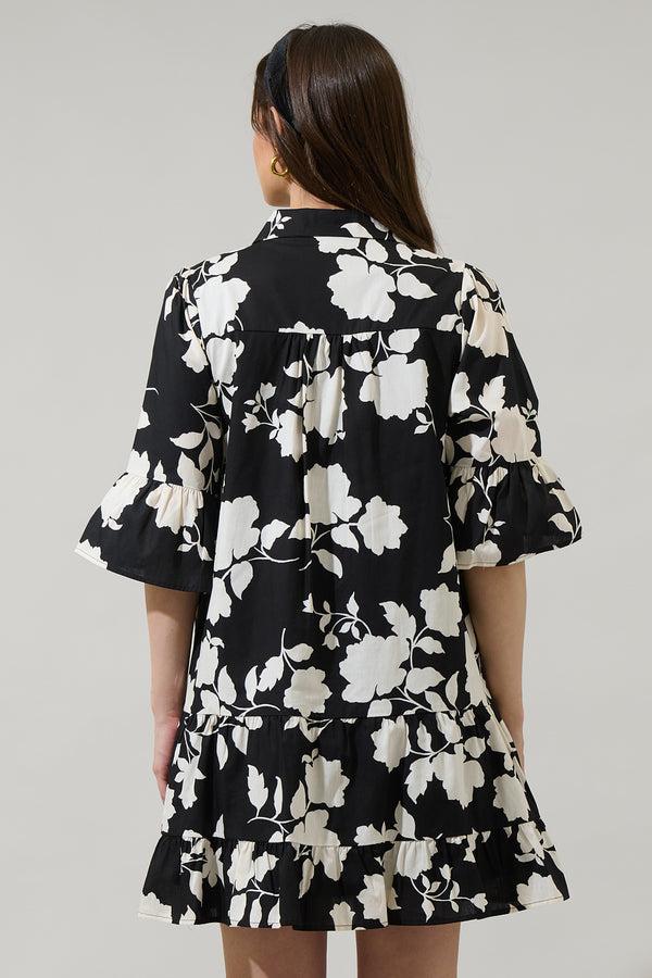 Sugarlips Mableton Floral Dine Poplin Mini Dress