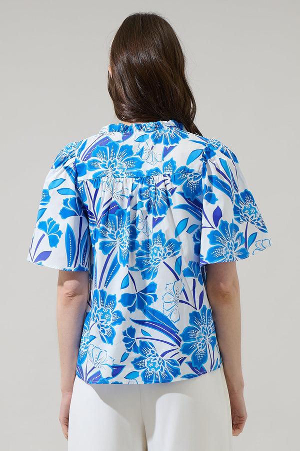 Sugarlips Maci Floral Eve Poplin Top