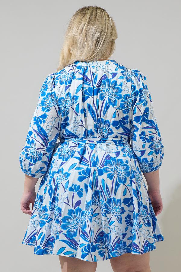 Sugarlips Maci Floral Lody Flare Mini Dress Curve