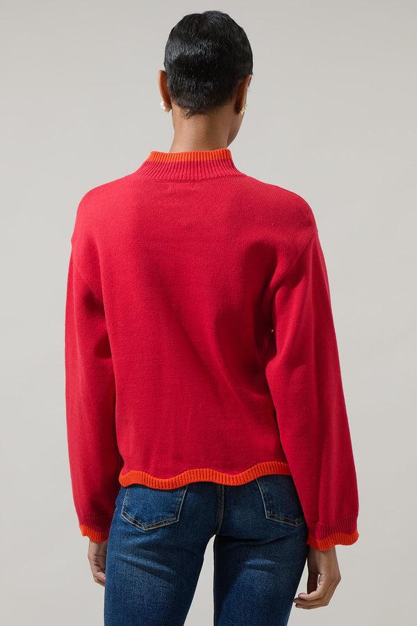 Sugarlips Macie Jane Mock Neck Sweater
