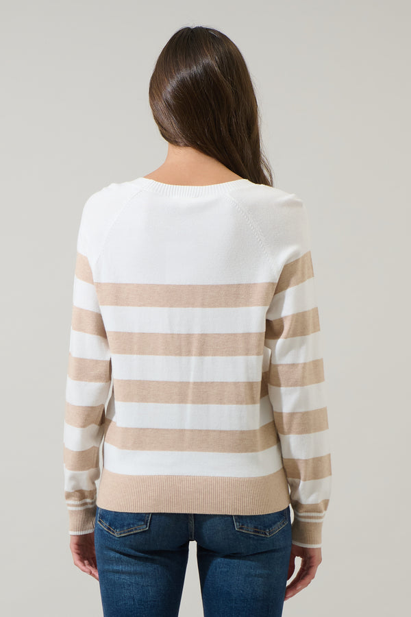 Sugarlips Macy Hill Color Block Striped Sweater