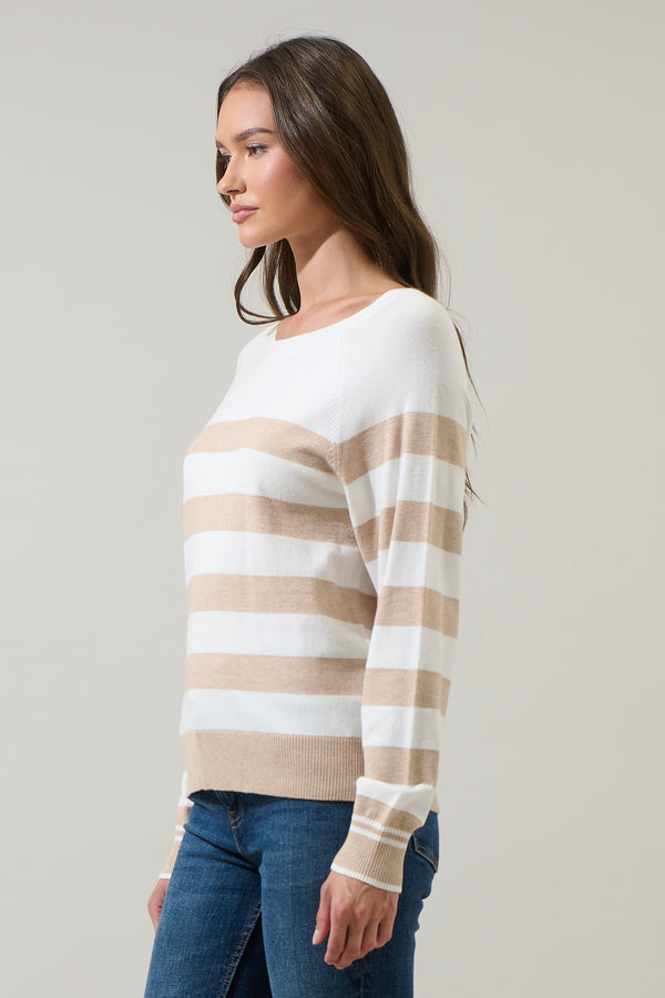 Sugarlips Macy Hill Color Block Striped Sweater