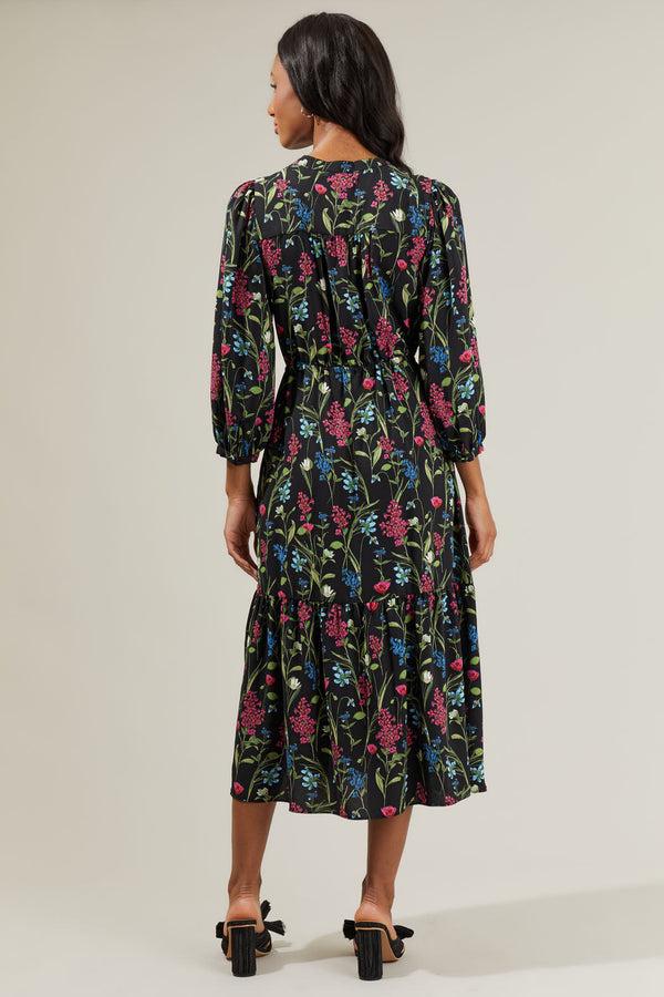 Sugarlips Madeline Groover Floral Midi Dress