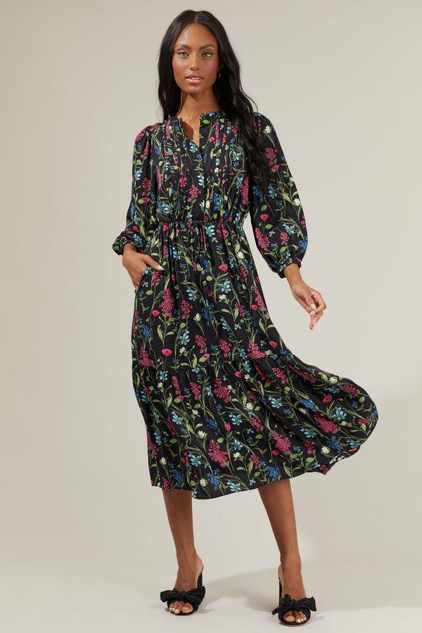 sugarlips Madeline Groover Floral Midi Dress