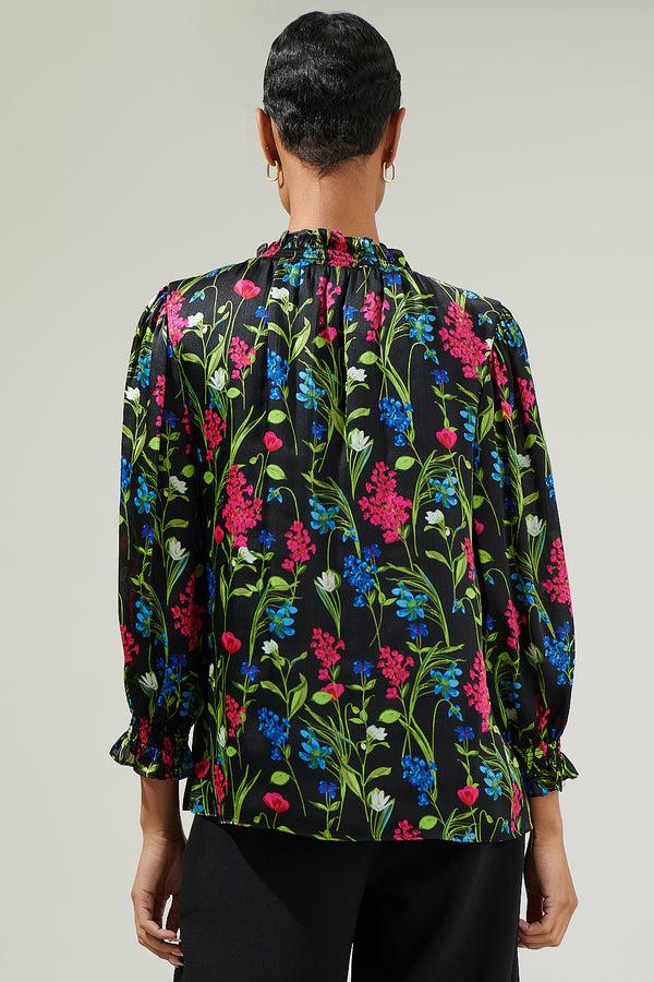 Sugarlips Madeline Groover Split Neck Blouse