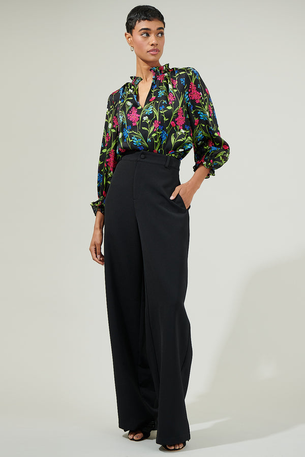 Sugarlips Madeline Groover Split Neck Blouse