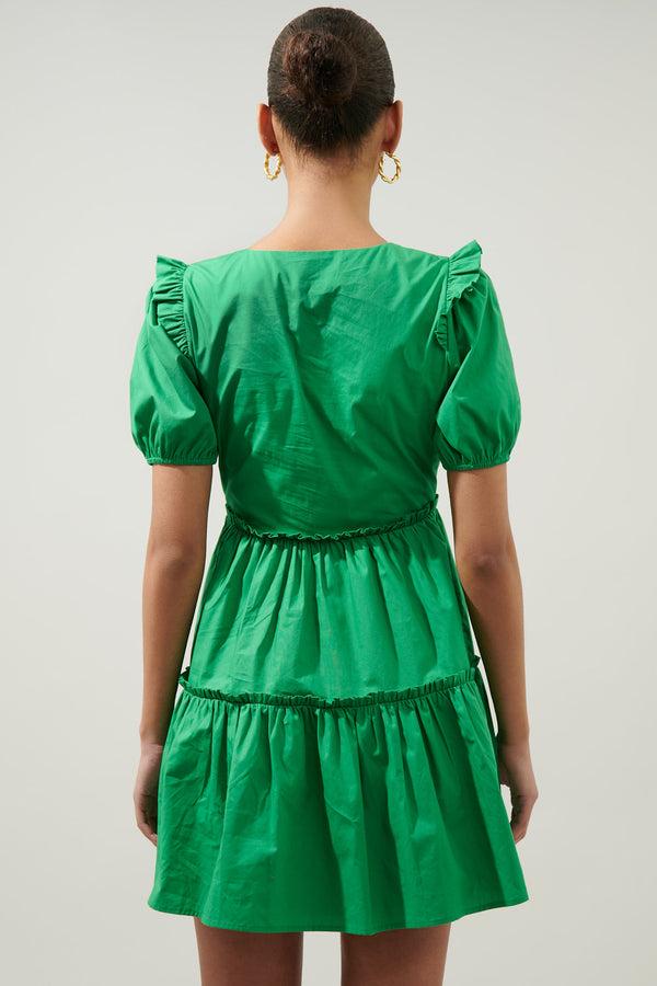 Sugarlips Madrigal Poplin Tiered Mini Dress