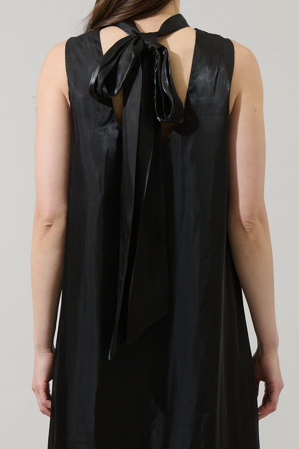 Sugarlips Maeva Organza Mockneck Maxi Dress