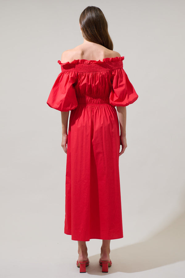 Sugarlips Magna Town Off The Shoulder Midi Dress