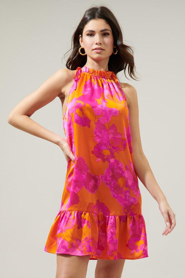 Sugarlips Mai Tai Floral Rumba Halter Dress