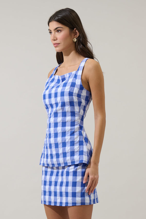 Sugarlips Maiden Checker Donie Sleeveless Top