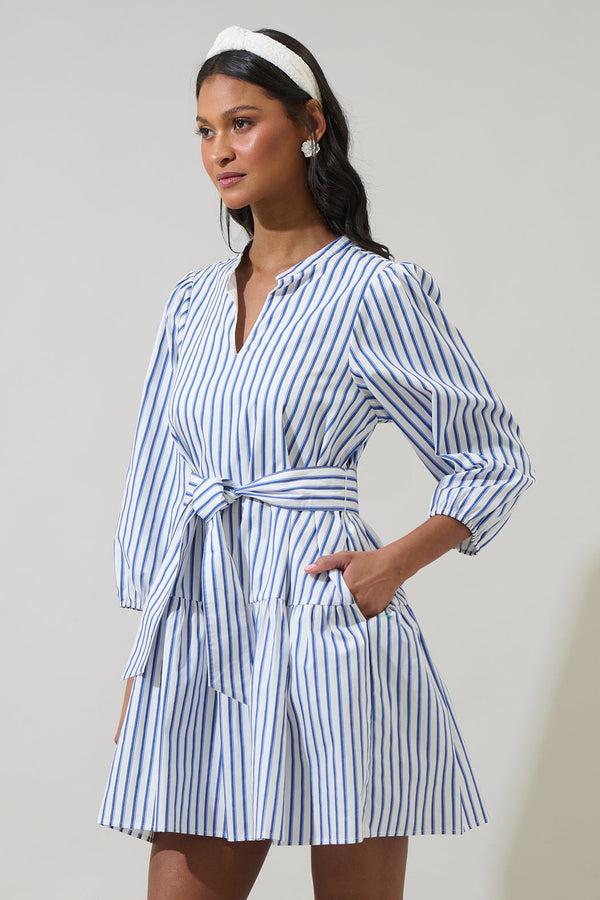 Sugarlips Maisy Striped Leola Shift Mini Dress