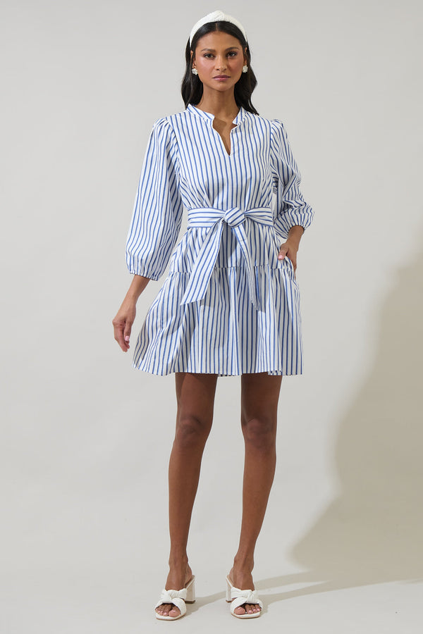 Sugarlips Maisy Striped Leola Shift Mini Dress
