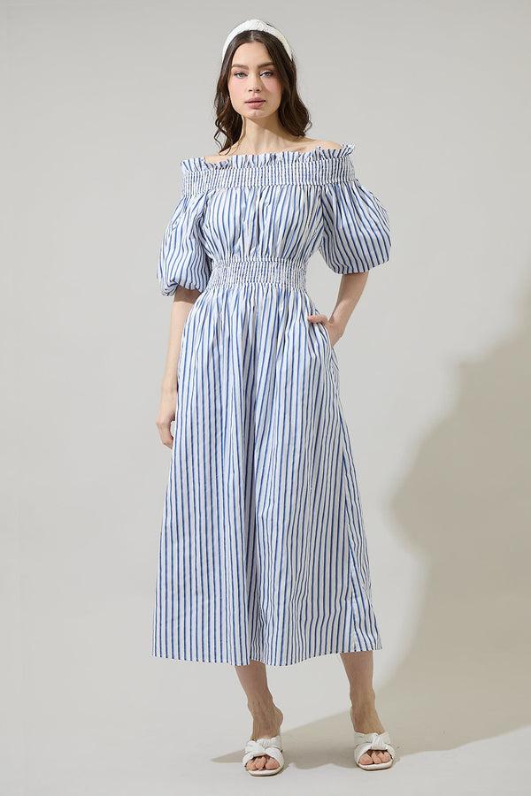 Sugarlips Maisy Striped Magna Town Midi Dress