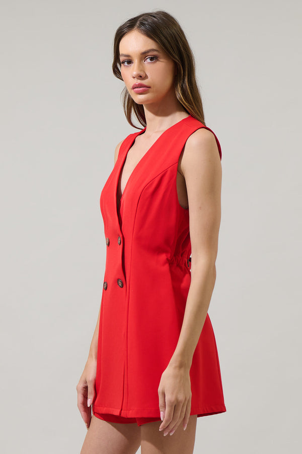 Sugarlips Malaga City Wrap Button Romper