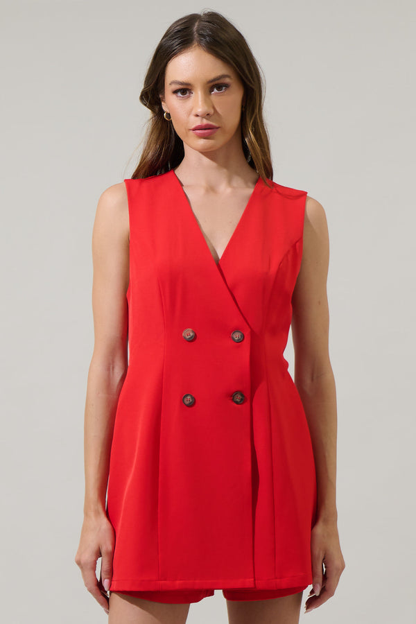 sugarlips Malaga City Wrap Button Romper
