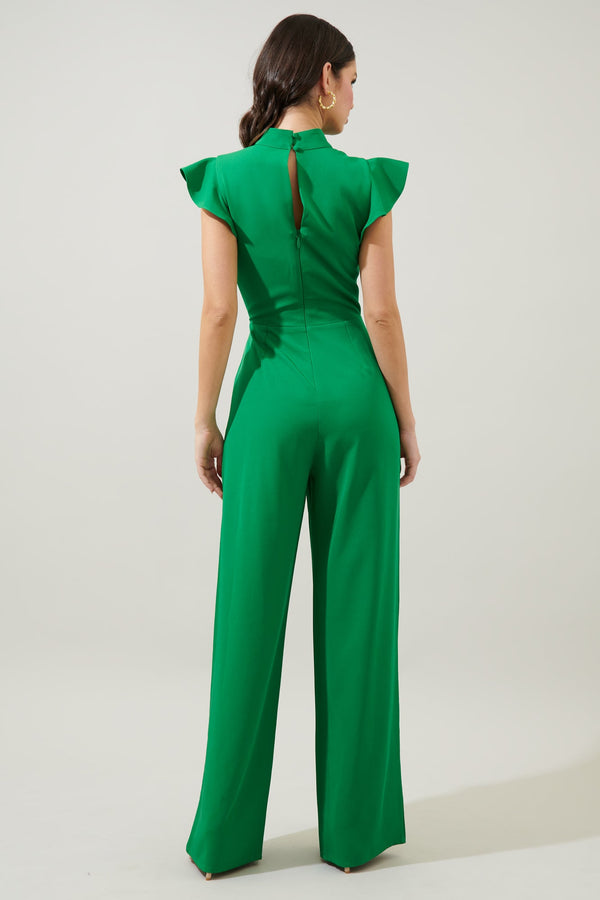 Sugarlips Manuela Mock Neck Wide Leg Jumpsuit