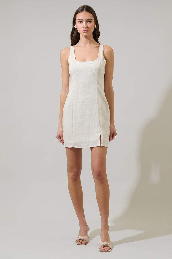 Sugarlips Manzy Junie Linen Mini Dress