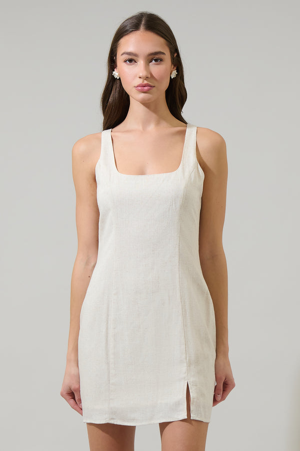 sugarlips Manzy Junie Linen Mini Dress