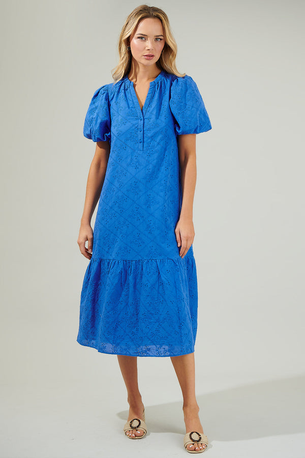 sugarlips Mar Nova Eyelet Midi Dress
