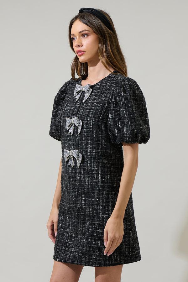 Sugarlips Margaret Tweed Cora Shift Mini Dress