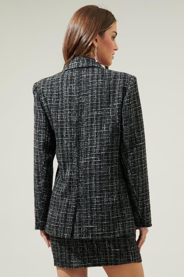 Sugarlips Margaret Tweed Oversized Blazer