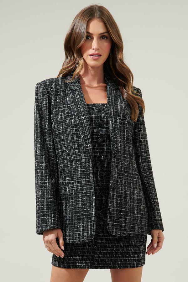 sugarlips Margaret Tweed Oversized Blazer
