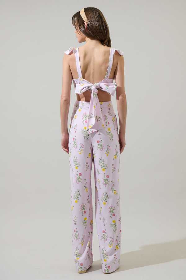 Sugarlips Margote Floral Litzy Ruffle Jumpsuit