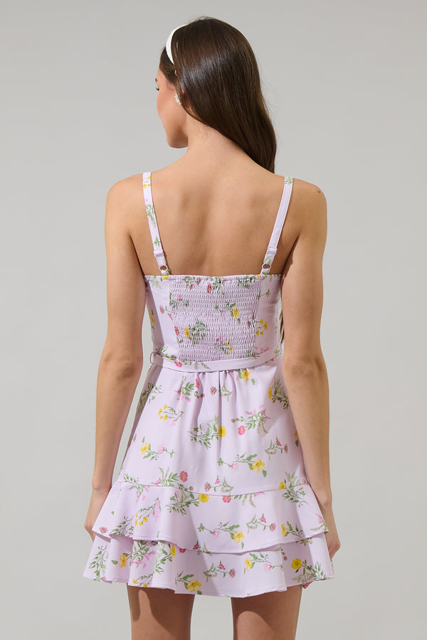 Sugarlips Margote Floral Mel Ruffle Mini Dress