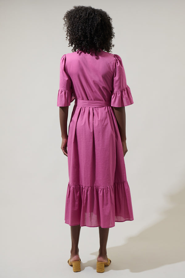 Sugarlips Maribella Button Down Midi Dress