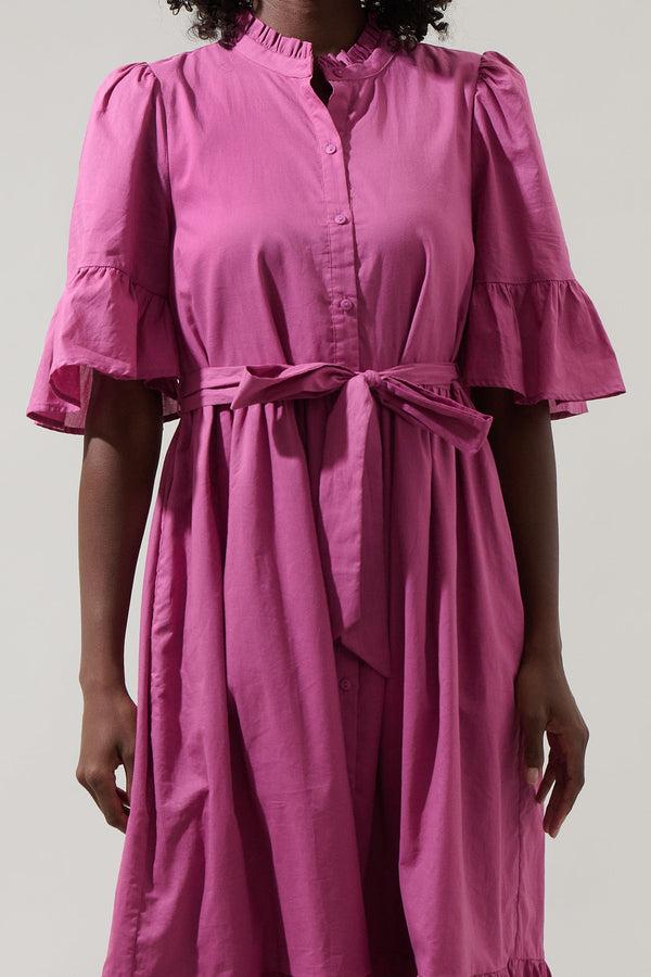 Sugarlips Maribella Button Down Midi Dress