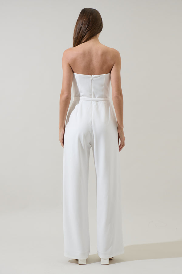 Sugarlips Marietta Strapless Pleated Jumpsuit