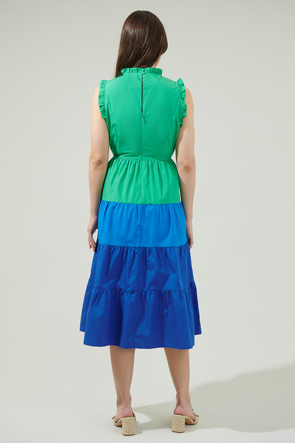 Sugarlips Marilu Color Block Midi Dress