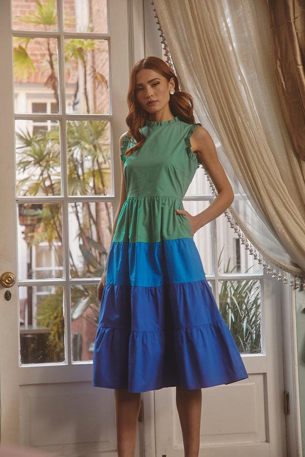 sugarlips Marilu Color Block Midi Dress
