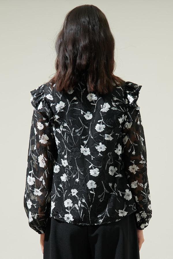 Sugarlips Marilu Floral Ruffle Top