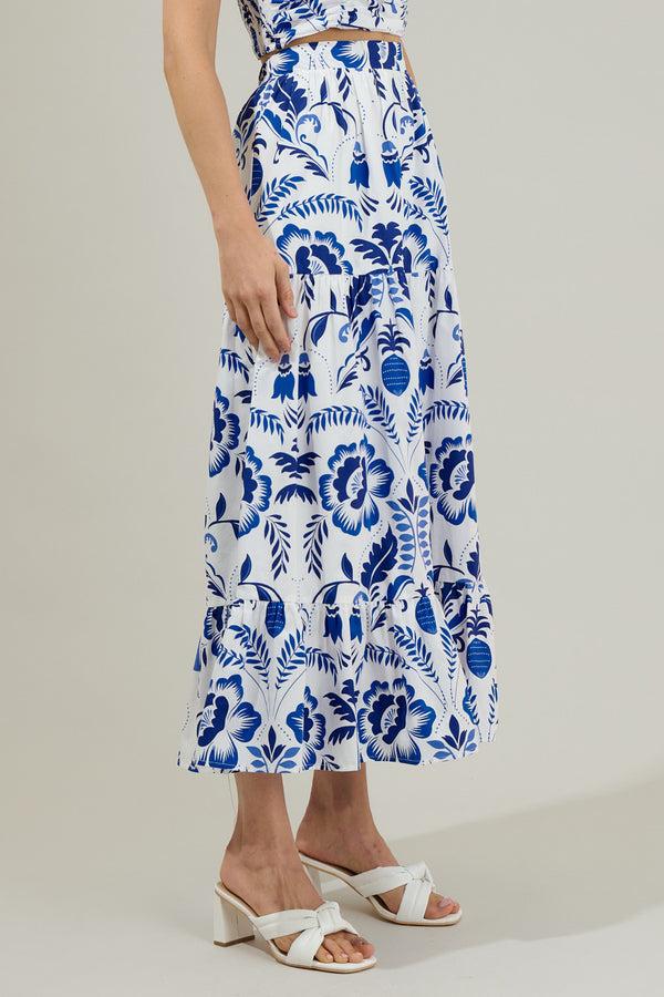 Sugarlips Marisol Floral Yaelle Flowy Maxi Skirt