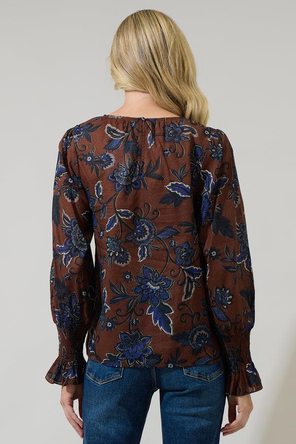 Sugarlips Marlina Floral Jazline Long Sleeve Top