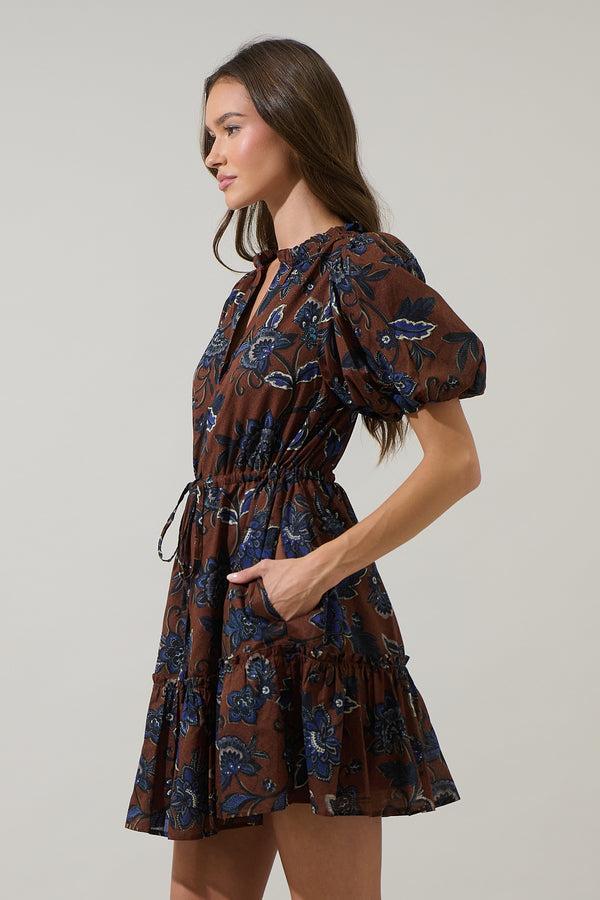 Sugarlips Marlina Floral Noella Shift Mini Dress