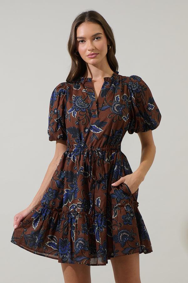 sugarlips Marlina Floral Noella Shift Mini Dress
