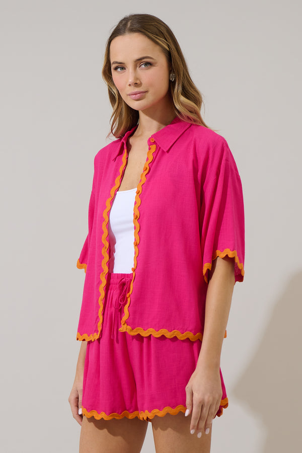 Sugarlips Marnie Linen Button Up Shirt