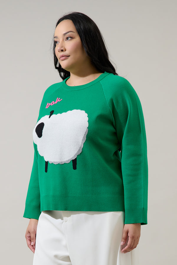 Sugarlips Marty Sheep Raglan Sweater Curve
