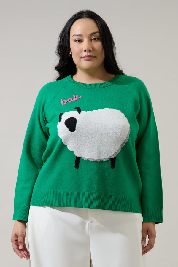 sugarlips Marty Sheep Raglan Sweater Curve