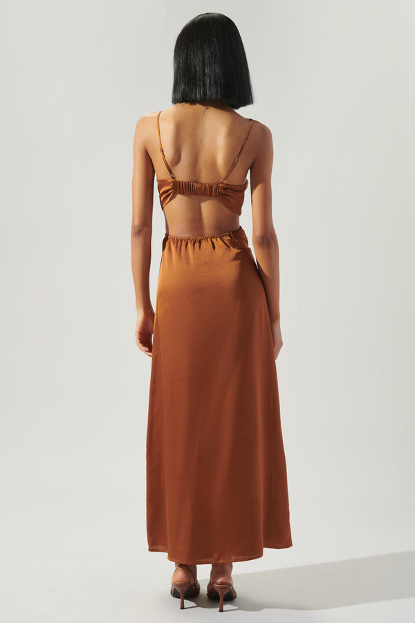 Sugarlips Marva Cowl Neck Cutout Midi Dress