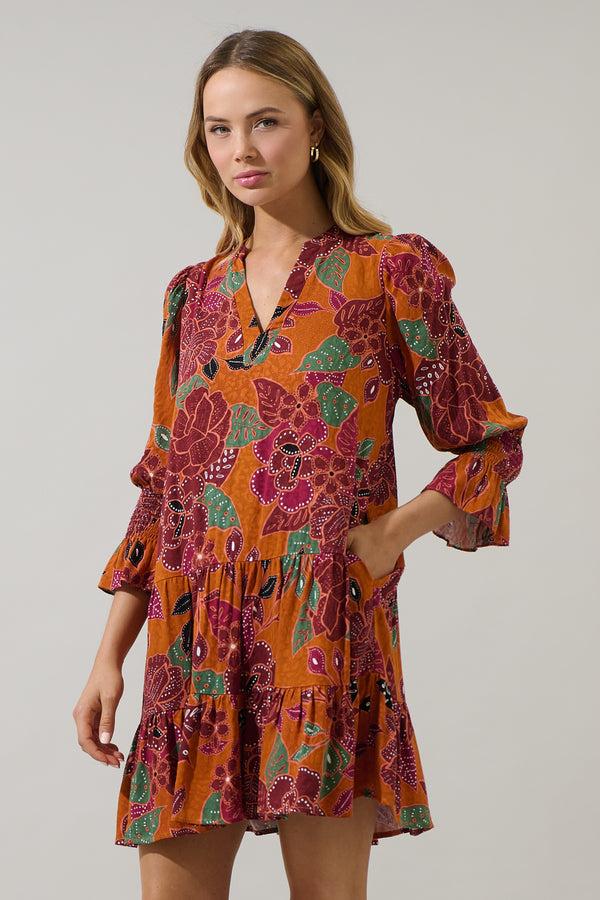 Sugarlips Marven Floral Anamy Shift Mini Dress
