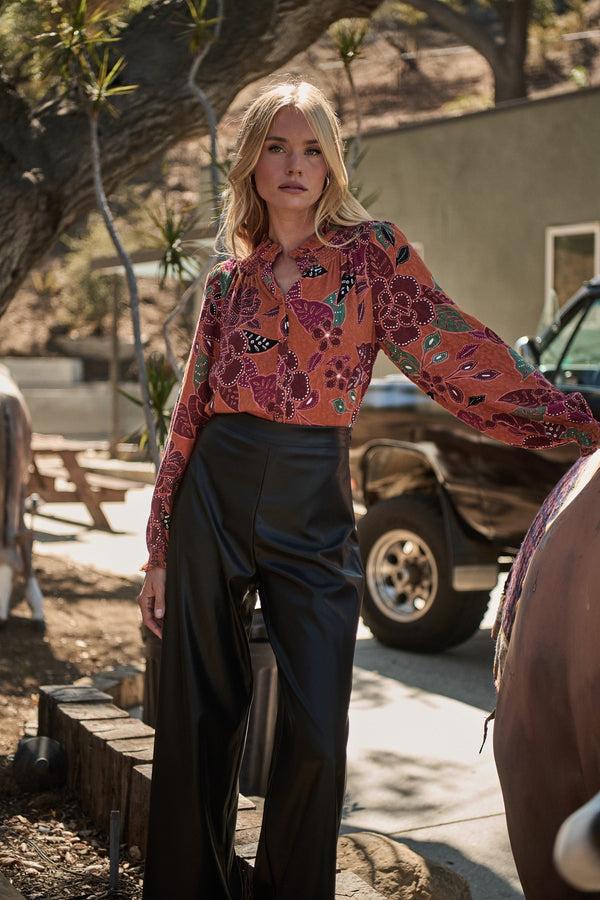 sugarlips Marven Floral Merlie Button Down Top