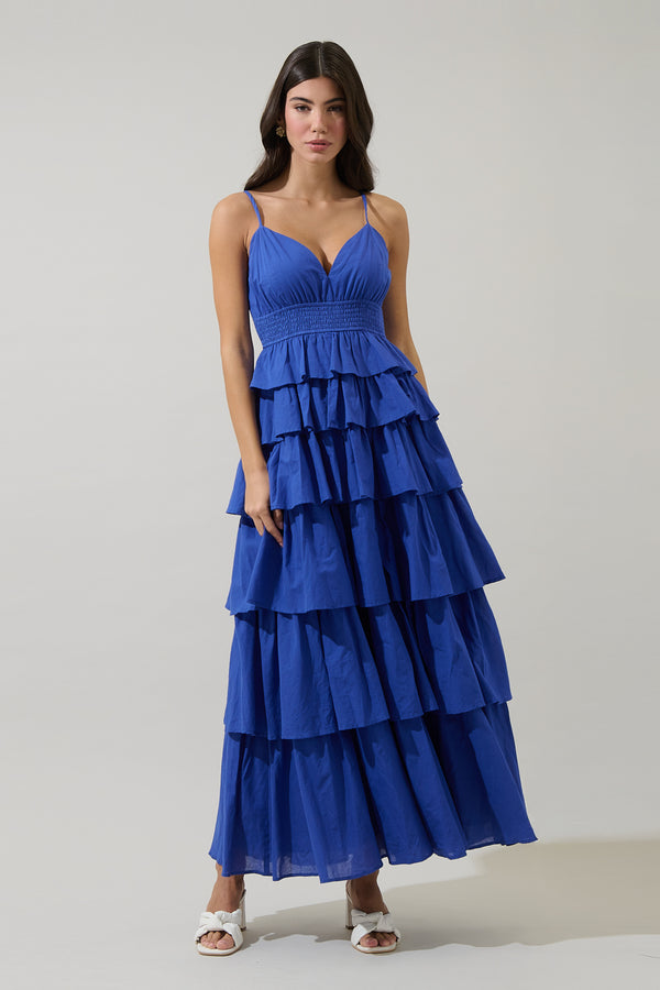 sugarlips Marvey Ruffle Tiered Maxi Dress