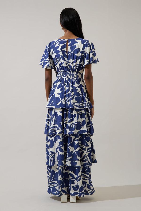 Sugarlips Maurea Floral Amabel Tiered Maxi Dress