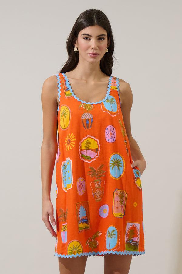 Sugarlips Maury Postcard Auriel Shift Mini Dress