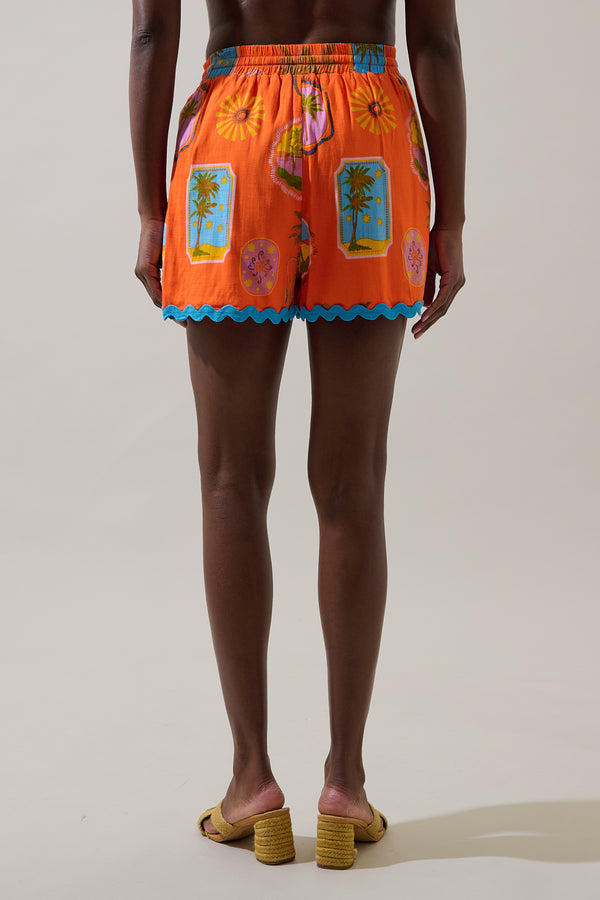 Sugarlips Maury Postcard Halle Drawstring Shorts